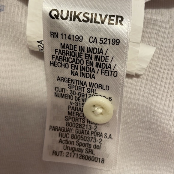 Quicksilver Palm Print Short Sleeve Button Down Cotton Blend Shirt - Picture 5 of 12